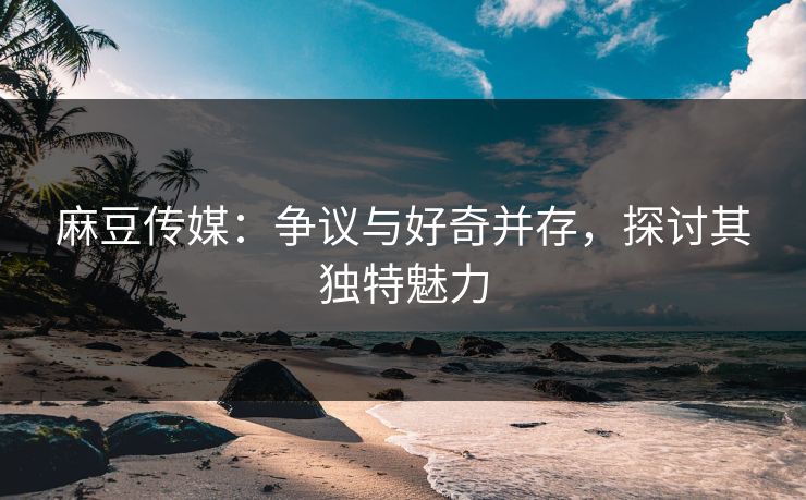 麻豆传媒：争议与好奇并存，探讨其独特魅力  第1张