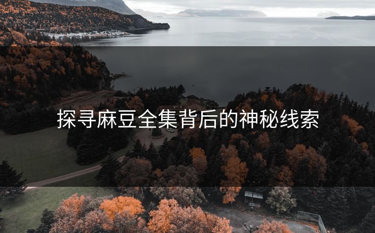 探寻麻豆全集背后的神秘线索 第1张 探寻麻豆全集背后的神秘线索 第1张